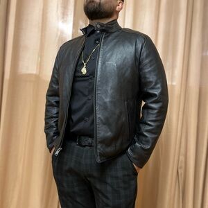 Andrew Marc Black Lightweight Shirt Jacket